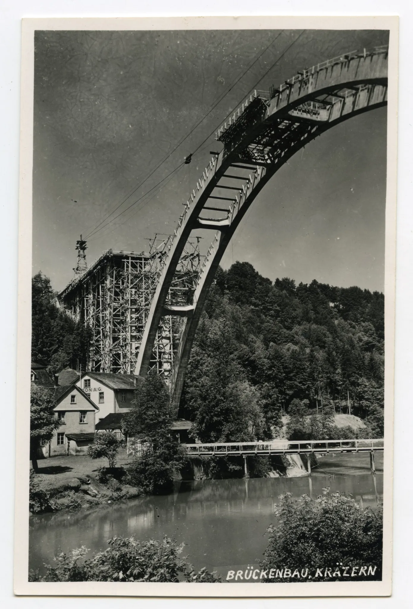 (Fürstenlandbrücke), Ansicht der Brücke im Bau