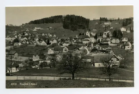 von Alter Haslenstrasse/Schönenbüel, mit Bächli, Bad Sonder, Fernblick (mit Neubau Chalet süd-westl. vor Fernblick). Blick zu Frölichsegg, Schäflisegg, Frohe Aussicht