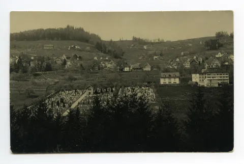 vom Schönenbüel aus, mit Hörli-Schulhaus, Stofel/Bündt, Fernblick, Bad Sonder, Blick zu Frölichsegg, Schäflisegg