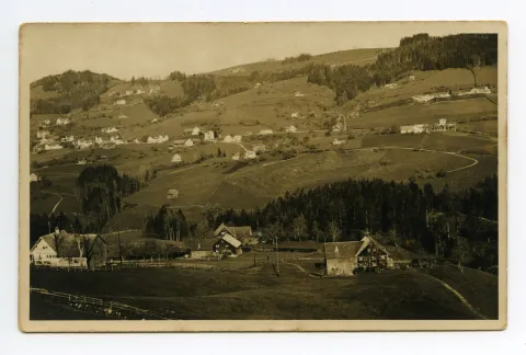 Mit Krankenhaus, Bad Sonder. Blick zu den Eggen (Frölichsegg bis Hüslersegg)