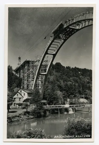 (Fürstenlandbrücke), Ansicht der Brücke im Bau